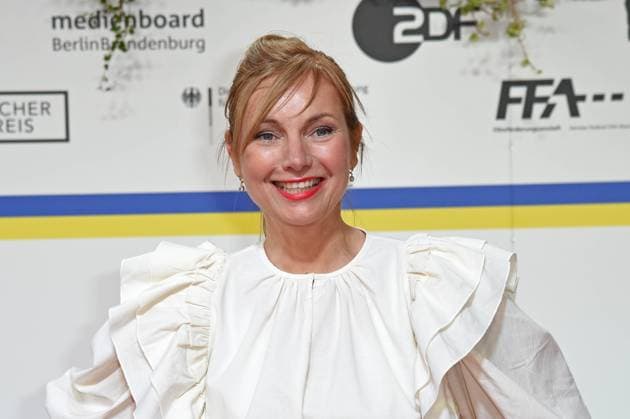 Nadja Uhl arriving on the red carpet for the GERMAN FILM AWARD 2023 at the Theater am Potsdamer Platz in Berlin on 12 05 2023