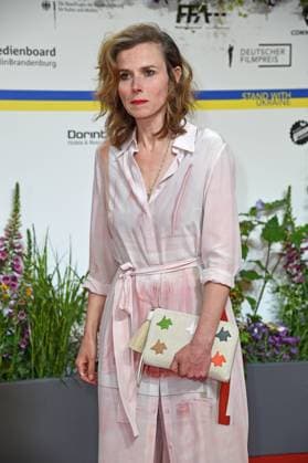 Karin Hanczewski arriving on the red carpet for the GERMAN FILM AWARD 2023 at the Theater am Potsdamer Platz in Berlin on 12 05 2023