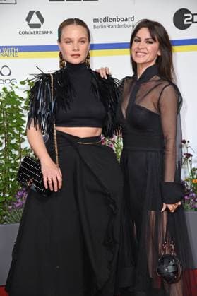 Sonja Gerhardt, Natalia Avelon arriving on the red carpet for the GERMAN FILM AWARD 2023 at the Theater am Potsdamer Platz in Berlin on 12 05 2023