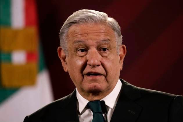 May 12, 2023, Mexico City, Mexico: Mexican President Andres Manuel Lopez Obrador at a press conference before reporters at the National Palace in Mexico City, Mexico. on May 12, 2023 in Mexico City, Mexico Mexico City Mexico - ZUMAe321 20230512_zia_e321_065 Copyright: xLuisxBarronx