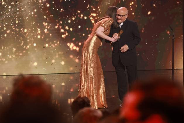 German Film Award 2023 Volker Schlöndorff Laureate HONORARY Award Presentation Lola Alexandra Maria Lara at the award ceremony Lola German Film Award 2023 at the Theater am Potsdamer Platz in Berlin 12 05 2023 Copyright: xEventpressx