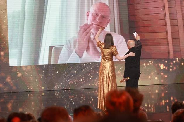 German Film Award 2023 Volker Schlöndorff Laureate HONORARY Award Presentation Lola Alexandra Maria Lara at the award ceremony Lola German Film Award 2023 at the Theater am Potsdamer Platz in Berlin 12 05 2023 Copyright: xEventpressx