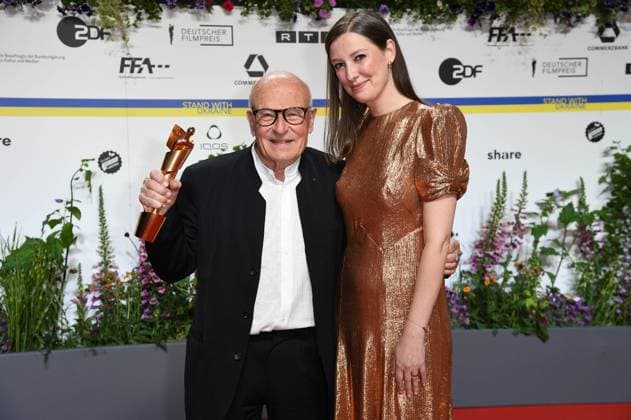 Volker Schlöndorff, Alexandra Maria Lara as winners at DEUTSCHER FILMPREIS 2023 at Theater am Potsdamer Platz in Berlin on 12 05 2023
