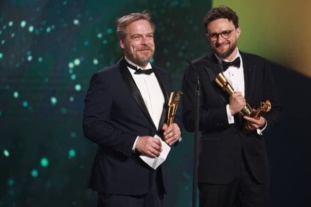 German Film Award 2023 BEST VISUAL EFFECTS Winners Frank Petzold, Viktor Müller, Markus Frank IN THE WEST NOTHING NEW at the Lola German Film Award 2023 ceremony at the Theater am Potsdamer Platz in Berlin 12 05 2023 Copyright: xEventpressx