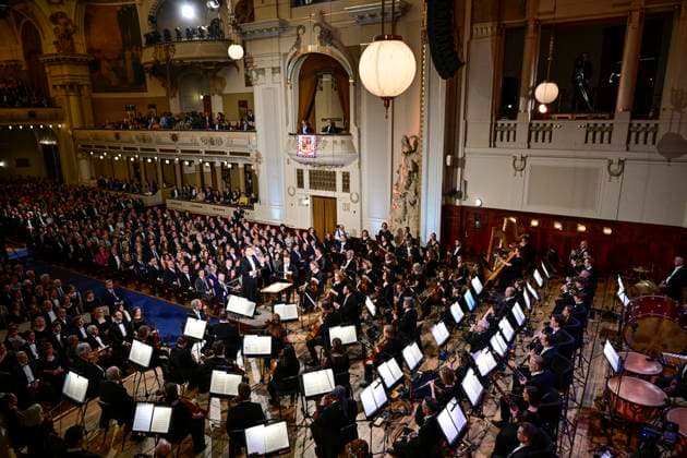 The traditional My Country symphonic cycle by Bedrich Smetana performed by the Welsh National Opera Orchestra led by Czech conductor Tomas Hanus opened the 78th Prague Spring Festival, on May 12, 2023, in Prague, Czech Republic. (CTKxPhoto RomanxVondrous) CTKPhotoP2023051210272  CTKPhotoP2023051210272