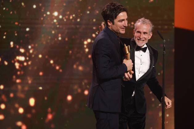 German Film Award 2023 Uli Matthes Laudator BEST Director Winner Ilker Catak THE TEACHERS ROOM at the Lola German Film Award 2023 ceremony at the Theater am Potsdamer Platz in Berlin 12 05 2023 Copyright: xEventpressx