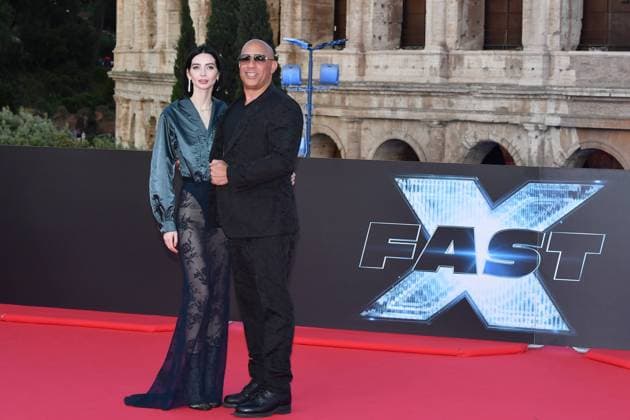Bilder des Jahres 2023, Entertainment 05 Mai Entertainment Themen der Woche KW19 Entertainment Bilder des Tages Rome : Terrace of the Colosseum . Photo call Fast X . Pictured: Meadow Walker and Vin Diesel  Copyright: xMaurizioxD Avanzox xipa-agency.nx xMaurizioxDxAvanzox IPA_IPA37898904