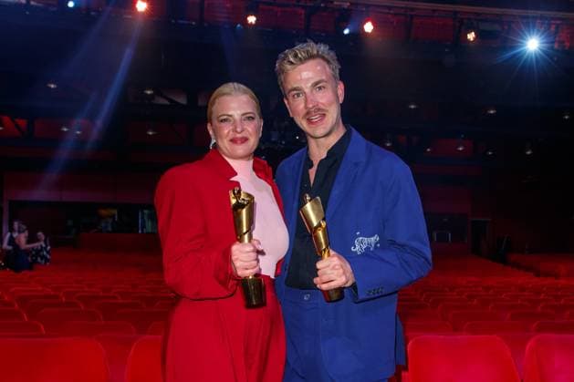 Event German Film Award 2023 Jördis Triebel and Albrecht Schuch at the 73 German Film Award at the Theater am Potsdamerplatz on 12 05 2023 in Berlin Copyright: xEventpressxKochanx