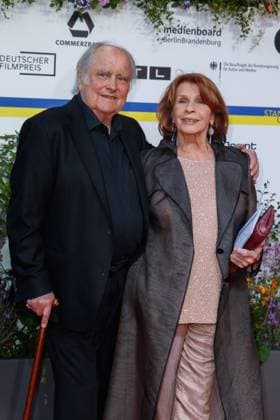 Event German Film Award 2023 Senta Berger with husband Michael Verhoeven at the 73 German Film Award in the Theater am Potsdamerplatz on 12 05 2023 in Berlin Copyright: xEventpressxKochanx