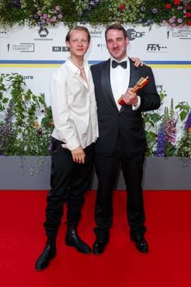 Event German Film Award 2023 Felix Kammerer and James Friend at the 73 German Film Award at the Theater am Potsdamerplatz on 12 05 2023 in Berlin Copyright: xEventpressxKochanx
