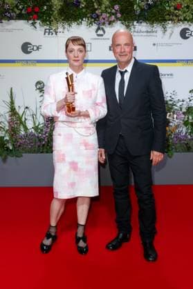 Event German Film Award 2023 Leonie Benesch and Christian Berkel at the 73 German Film Award in the Theater am Potsdamerplatz on 12 05 2023 in Berlin Copyright: xEventpressxKochanx