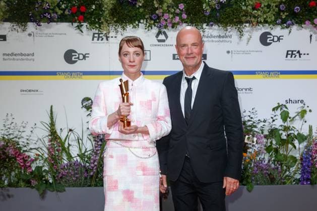 Event German Film Award 2023 Leonie Benesch and Christian Berkel at the 73 German Film Award in the Theater am Potsdamerplatz on 12 05 2023 in Berlin Copyright: xEventpressxKochanx