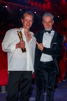 Event German Film Award 2023 Felix Kammerer and Ulrich Matthes at the 73 German Film Award in the Theater am Potsdamerplatz on 12 05 2023 in Berlin Copyright: xEventpressxKochanx