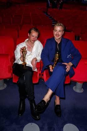 Event German Film Award 2023 Felix Kammerer and Albrecht Schuch at the 73 German Film Award in the Theater am Potsdamerplatz on 12 05 2023 in Berlin Copyright: xEventpressxKochanx