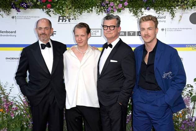 Edward Berger, Felix Kammerer, Malte Grunert and Albrecht Schuch at the 73 German Film Award 2023 ceremony at the Theater am Potsdamer Platz Berlin, 12 05 2023 Foto:xF.xKernx xFuturexImage