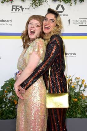 Sarah Bauerett and Samia Chancrin at the 73 German Film Awards 2023 ceremony at Theater am Potsdamer Platz Berlin, 12 05 2023. Foto:xF.xKernx xFuturexImage