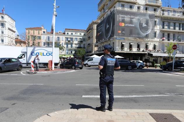May 15, 2023, Cannes, CoÂ te d Azur, France: Local Police controls the traffic during the soft opening at the Grand Palais on the eve of Opening Ceremony of the 76th annual Cannes Film Festival in Cannes, France Cannes France - ZUMAc179 20230515_zep_c179_015 Copyright: xMickaelxChavetx