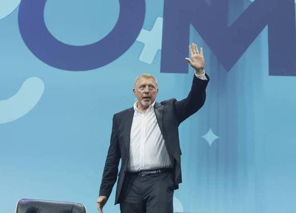 <p>OMR 23. Online Marketing Rockstars Festival in den Messehallen. Conference. Openinmg von OMR Gründer Tennis Legende Boris Becker Deutschland Hamburg Hamburg Copyright: MarceloxHernandezx xFUNKExFotoxServices