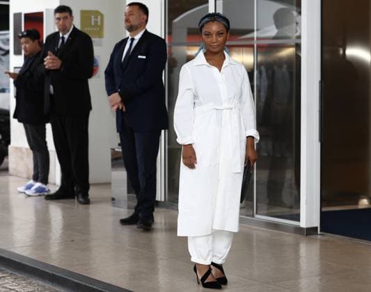 May 15, 2023, Cannes, CoÂ te d Azur, France: Zambian filmmaker RUNGANO NYONI arrives for the Dinner of the Jury Members on the eve of Opening Ceremony of the 76th annual Cannes Film Festival in Cannes, France Cannes France - ZUMAc179 20230515_zep_c179_033 Copyright: xMickaelxChavetx