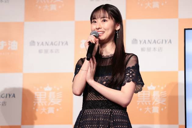 Actress Ayaka Imoto attends the 6th Black Hair Award Ceremony in Tokyo, Japan on Tuesday, May 16, 2023.  , aflo_218582310.JPG,