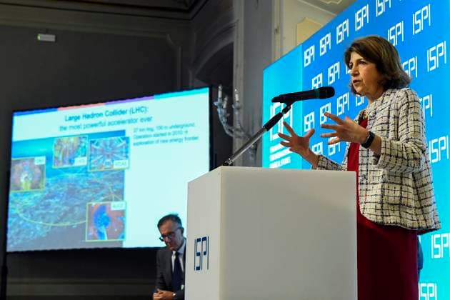 IPP photo Mario Romano Milan 16 5 2023 ISPI Prize 2022 in the photo Fabiola Gianotti, director general of CERN Italy Photo Press World Copyright ISPI Prize 2022  0