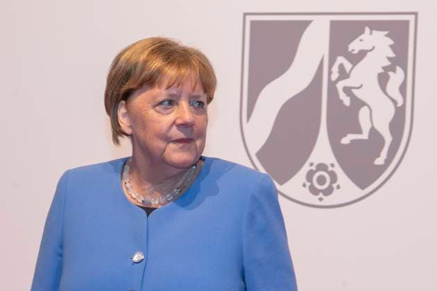 Dr Angela Merkel Federal Chancellor a D , Cologne, Award of the State Prize of the State of North Rhine-Westphalia to Federal Chancellor a D Dr Angela Merkel, 16 05 2023, Flora Cologne