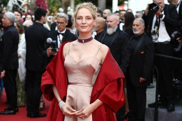 Internationale Filmfestspiele von Cannes, Eröffnung May 16, 2023, Cannes, Cote d Azur, France: UMA THURMAN attends the screening of Jeanne du Barry and Opening Ceremony red carpet for the 76th Annual Cannes Film Festival at Palais des Festivals on May 16, 2023 in Cannes, France Cannes France - ZUMAc179 20230516_zep_c179_150 Copyright: xMickaelxChavetx
