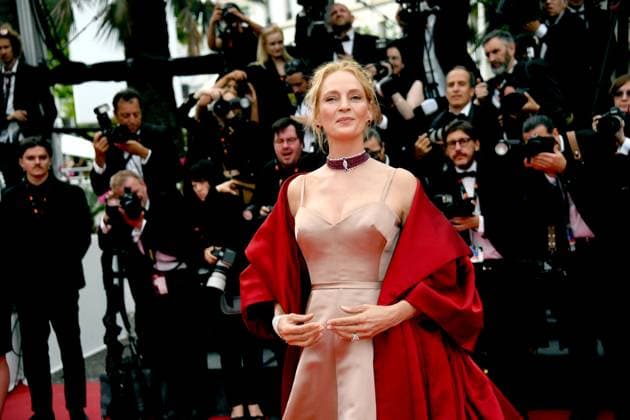 76th Cannes Film Festival 2023, evening 1 - Opening Red Carpet, Inaugural Ceremony. Pictured: Uma Thurman  Copyright: xAlbertoxTerenghix xipa-agency.nex xPoolxPhotoxEventsx01x IPA_IPA37975339