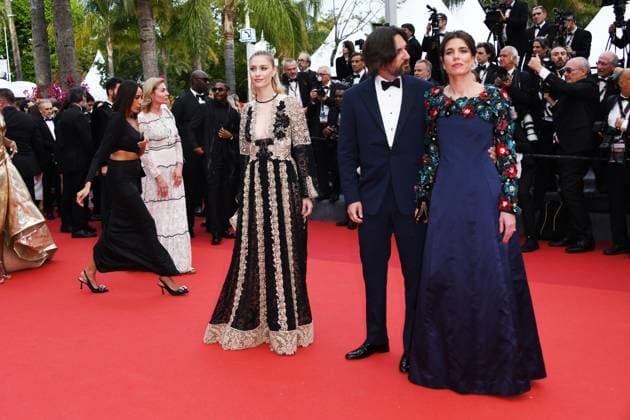 76th Cannes Film Festival 2023, evening 1 - red carpet of the film Jeanne du Barry - opening ceremony. Pictured: Beatrice Borromeo, Dimitri Rassam, Charlotte Casiraghi,  Copyright: xSimonexComix xipa-agency.netx xPoolxPhotoxEventsx01x IPA_IPA37975997