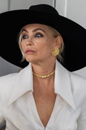 76e Festival International du Film de Cannes. Sortie du Martinez pour les marches. 76th International cannes Film Festival. Celebrities leaving Martinez Hotel for red carpet 291932 2023-05-16 Cannes France Beart, Emmanuelle  Copyright: xEstellexCarlierx xStarfacex STAR_291932_069