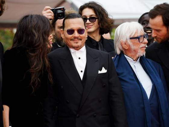 Internationale Filmfestspiele von Cannes, Eröffnung 76th Cannes Film Festival 2023, evening 1 - red carpet of the film Jeanne du Barry - opening ceremony. Pictured: MaÃ¯wenn , Johnny Depp, Pierre Richard  Copyright: xSimonexComix xipa-agency.netx xPoolxPhotoxEventsx01x IPA_IPA37976930