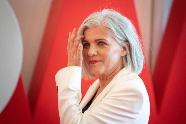 Award of the State Prize 2023 of the State of North Rhine Westphalia to the Chancellor a D Current, 16 05 2023, Cologne, presenter Birgit Schrowange on the red carpet for the award of the State Prize 2023 of the State of North Rhine Westphalia to the Chancellor a D in the Flora in Cologne Cologne North Rhine Westphalia Germany