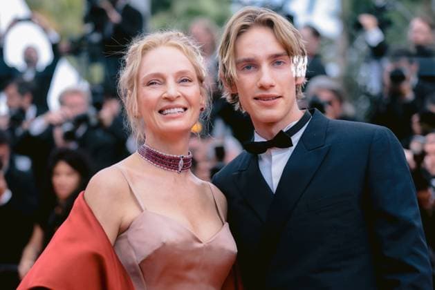 Entertainment Bilder des Tages 76e Festival International du Film de Cannes. Montee des marches d ouverture. 76th International Cannes Film festival. Opening Red carpet with Jeanne du Bary movie presentation 291927 2023-05-16 Cannes France Thurman, Uma; Hawke-Thurman, Roan ( Levon )  Copyright: xTerencexBaelenx STAR_291927_036