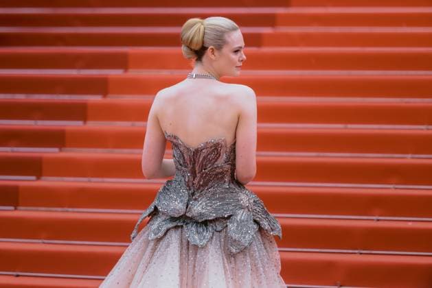 76e Festival International du Film de Cannes. Montee des marches d ouverture. 76th International Cannes Film festival. Opening Red carpet with Jeanne du Bary movie presentation 291927 2023-05-16 Cannes France Fanning, Elle  Copyright: xTerencexBaelenx STAR_291927_061