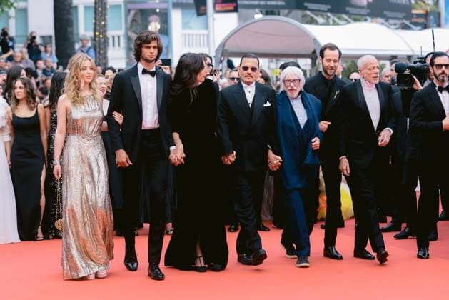 76e Festival International du Film de Cannes. Montee des marches d ouverture. 76th International Cannes Film festival. Opening Red carpet with Jeanne du Bary movie presentation 291927 2023-05-16 Cannes France Depp, Johnny; MaÃ¯wenn (Le Besco-Le Fur)  Copyright: xTerencexBaelenx STAR_291927_132