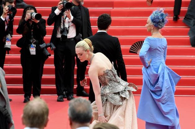 Elle Fanning, Helen Mirren - Jeanne du Barry premiere and opening ceremony, 76th Cannes Film Festival, France, Palais des Festivals et des Congres, La Croisette, Cannes FRANCE CELEBRITES : 76eme festival de Cannes - 16 05 2023 
