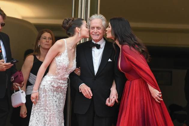 Michael Douglas, Catherine Zeta Jones, Carys Zeta Douglas - Jeanne du Barry premiere and opening ceremony, 76th Cannes Film Festival, France, Palais des Festivals et des Congres, La Croisette, Cannes FRANCE CELEBRITES : 76eme festival de Cannes - 16 05 2023 