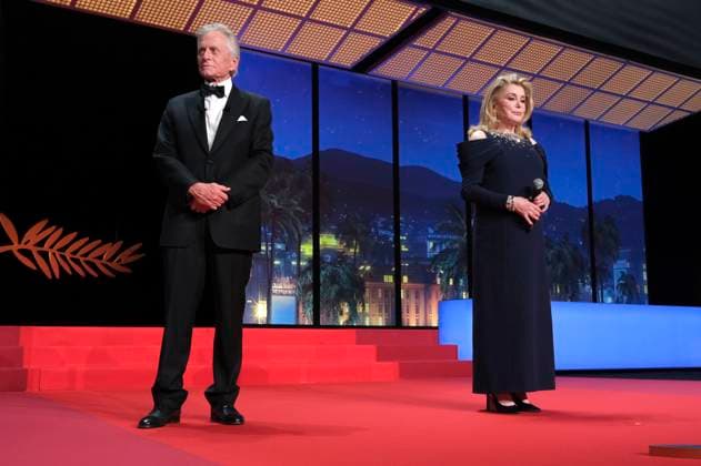 Michael Douglas and Catherine Deneuve at the Opening Ceremony with the award of the Palme dOr for Lifetime Achievement to Michael Douglas at the Festival de Cannes 2023 76 Cannes International Film Festival at the Palais des Festivals Cannes, 16 05 2023. Foto:xD.xBedrosianx xFuturexImage