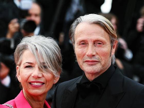 76th Cannes Film Festival 2023, evening 1 - red carpet of the film Jeanne du Barry - opening ceremony. Pictured: Mads Mikkelsen with his wife Hanne Jacobsen  Copyright: xManuelexMangiarottix xipa-agencyx xPoolxPhotoxEventsx01x IPA_IPA37981987