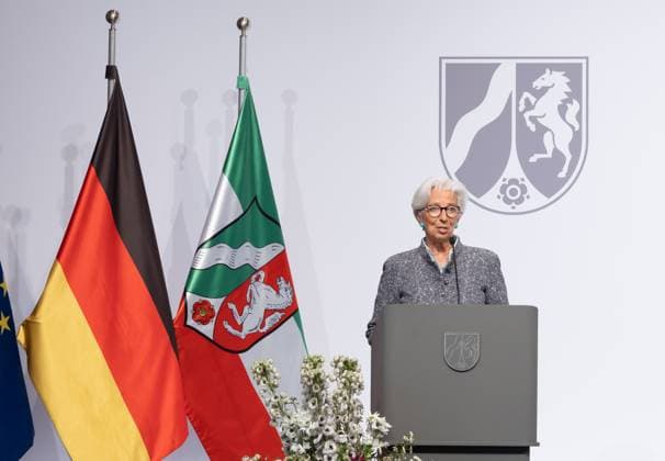 Award State Prize to Angela Merkel Chancellor a D Angela Merkel is honored on Tuesday 16 05 2023 with the State Prize NRW Presented by Christine Lagarde and Prime Minister Hendrik Wüst Cologne North Rhine Westphalia Germany