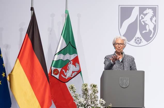 Award State Prize to Angela Merkel Chancellor a D Angela Merkel is honored on Tuesday 16 05 2023 with the State Prize NRW Presented by Christine Lagarde and Prime Minister Hendrik Wüst Cologne North Rhine Westphalia Germany