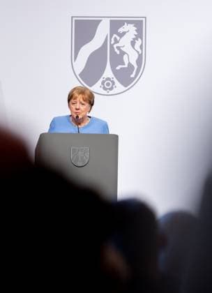 Award State Prize to Angela Merkel Chancellor a D Angela Merkel is honored on Tuesday 16 05 2023 with the State Prize NRW Presented by Christine Lagarde and Prime Minister Hendrik Wüst Cologne North Rhine Westphalia Germany