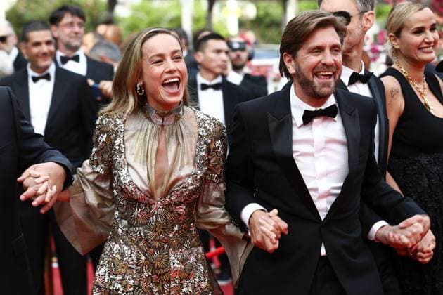 May 16, 2023, Cannes, Cote d Azur, France: BRIE LARSON and RUBEN OSTLUND attends the screening of Jeanne du Barry and Opening Ceremony red carpet for the 76th Annual Cannes Film Festival at Palais des Festivals on May 16, 2023 in Cannes, France Cannes France - ZUMAc179 20230516_zep_c179_189 Copyright: xMickaelxChavetx