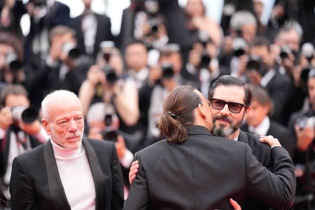 The Jeanne du Barry Film Premiere at the 76th Edition of the Cannes Film Festival The cast of the movie Jeanne du Barry , headlined by Johnny Depp and MaÃ¯wenn, attends the opening gala night and red carpet event of the movie Jeanne du Barry , during the opening ceremony of the 76th edition of the Cannes Film Festival on May 16 2023, in Cannes, France Cannes Palace of Festivals and Congresses of Cannes Cannes France Copyright: xAlexandraxFechetex _ADR8179