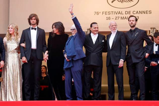Pauline Pollman, Diego Le Fur, Maiwenn, Pierre Richard, Johnny Depp, Pascal Greggory and Benjamin Lavernhe at the Opening Ceremony with the premiere of the feature film Jeanne du Barry at the Festival de Cannes 2023 76 Cannes International Film Festival at the Palais des Festivals Cannes, 16 05 2023. Foto:xS.xGabschx xFuturexImage