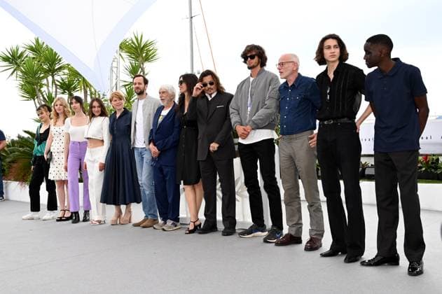 76th Cannes Film Festival 2023, Photocall Film Jeanne Du Barry. Pictured Maiwenn, Johnny Depp and cast  Copyright: xSimonexComix xipa-agency.netx xPoolxPhotoxEventsx01x IPA_IPA37994034