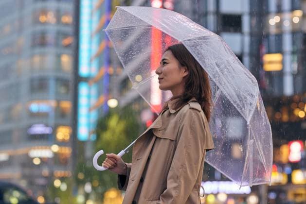 Japanese woman in the rain AFLO209533291  , 209533291.jpg, ,model released, Symbolfoto