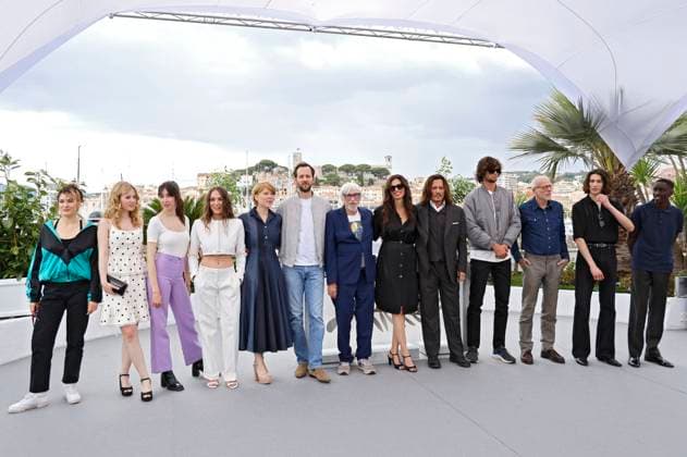 Laura Le Velly, Pauline Pollmann, Suzane De Baecque, Capucine Valmary, India Hair, Benjamin Lavernhe, Pierre Richard, Maiwenn, Johnny Depp, Diego Le Fur, Pascal Greggory, Thibault Bonenfant and Djibril Djimo at the photocall for the feature film Jeanne du Barry at the Festival de Cannes 2023 76 Cannes International Film Festival at the Palais des Festivals Cannes, 1 Foto:xD.xBedrosianx xFuturexImage