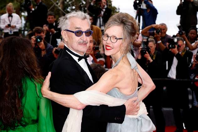 Wim Wenders with wife Donata Wenders at the premiere of the documentary Anselm The Rush of Time at the Festival de Cannes 2023 76 Cannes International Film Festival at the Palais des Festivals Cannes, 17 05 2023. Foto:xS.xGabschx xFuturexImage