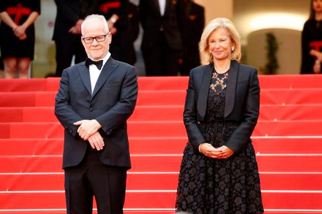 Thierry Fremaux and Iris Knobloch at the premiere of the feature film Monster Kaibutsu at the Festival de Cannes 2023 76 Cannes International Film Festival at the Palais des Festivals Cannes, 17 05 2023. Foto:xD.xBedrosianx xFuturexImage